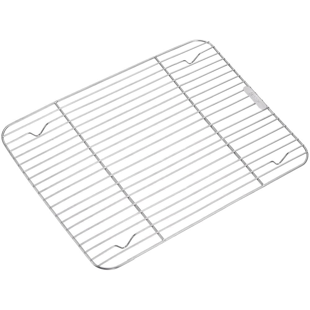 1Pack Kitchen Baking Rack,QZS Small Cooking Rack,Nonstick Wire Grill Net,Stainless Steel Roasting Grid Frame,Oven & Dishwasher Safe,for Picnic Camping Dinning and Outdoors 8"x 6