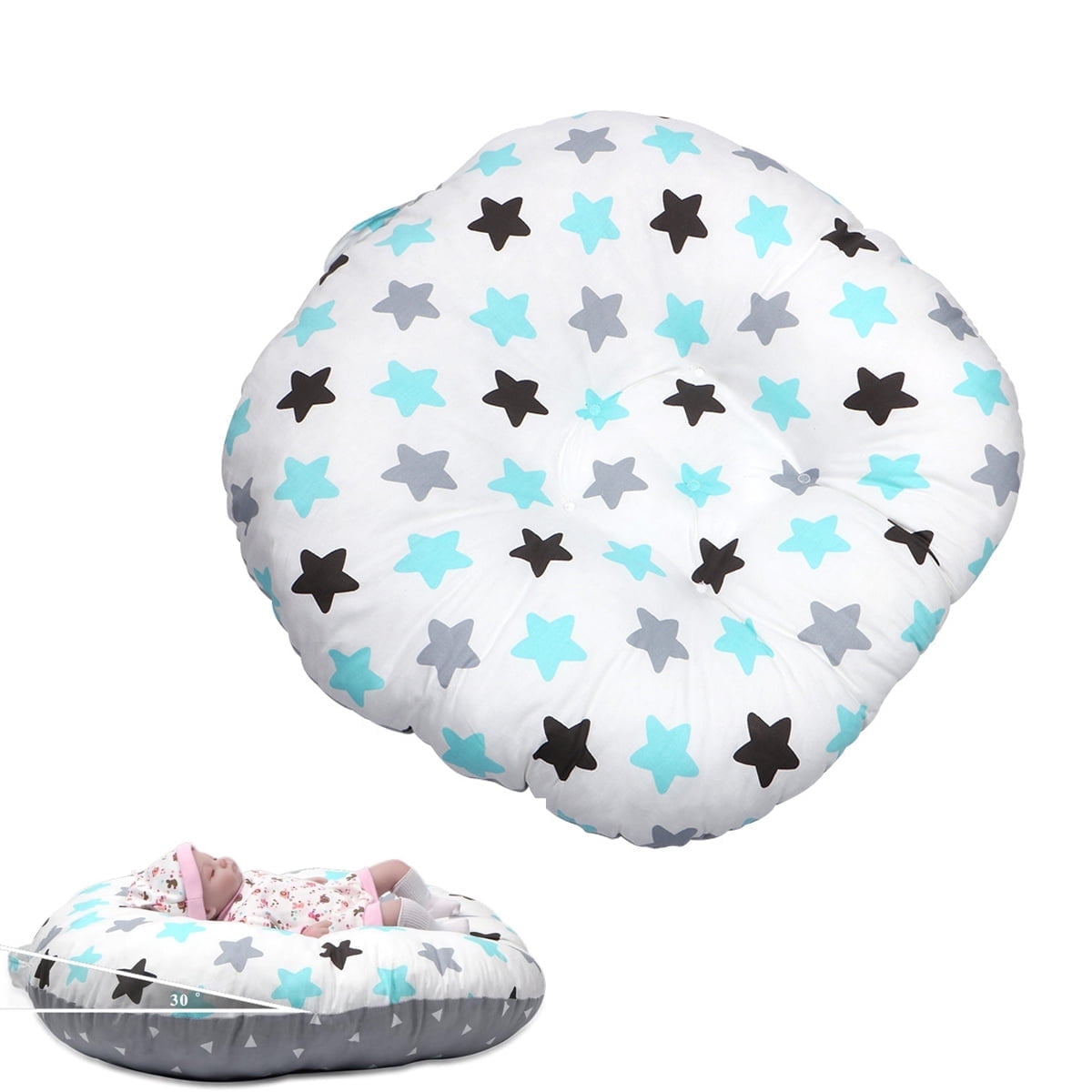 QZS Soft Nest Sleeper Pillow, Breathable Cotton Bed Pillow, Lounger Pillow, 1Pcs, 23.6 x 21.6'