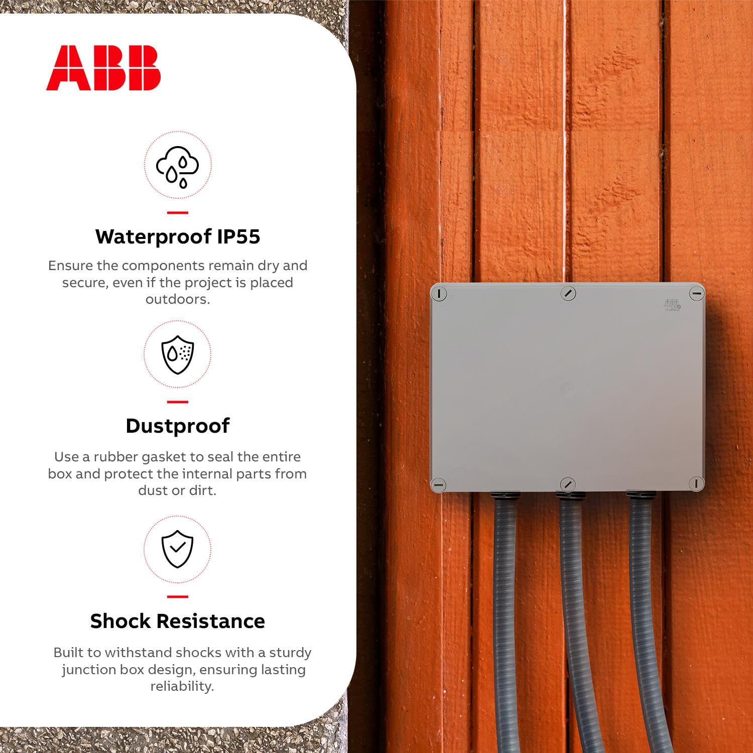 Abb Box St. Ip65 Hf - 650'°C-1/4 Round-310 x 24, White
