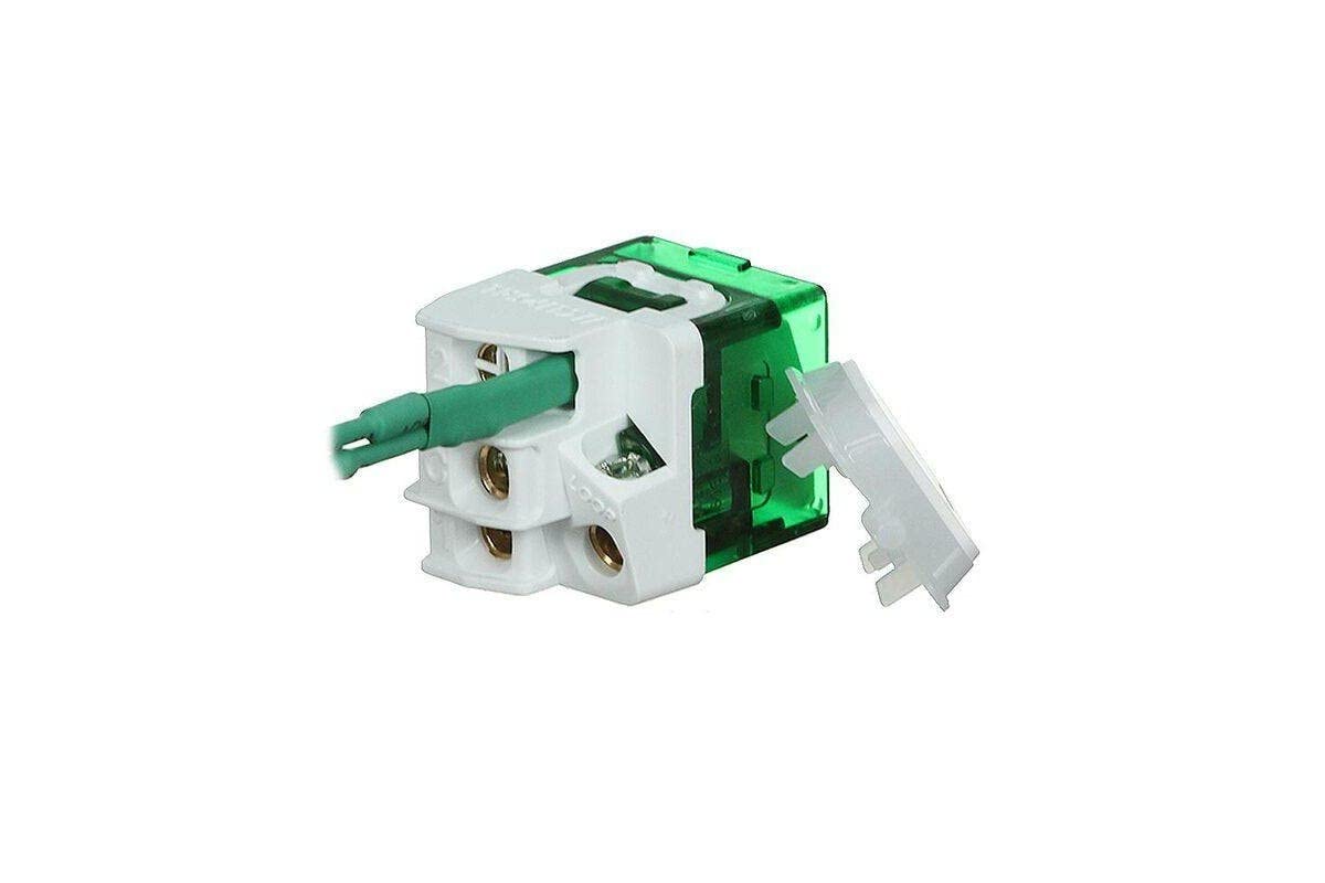 Iconic 250V 10A LED Bell Press Return Switch Mechanism, Vivid White