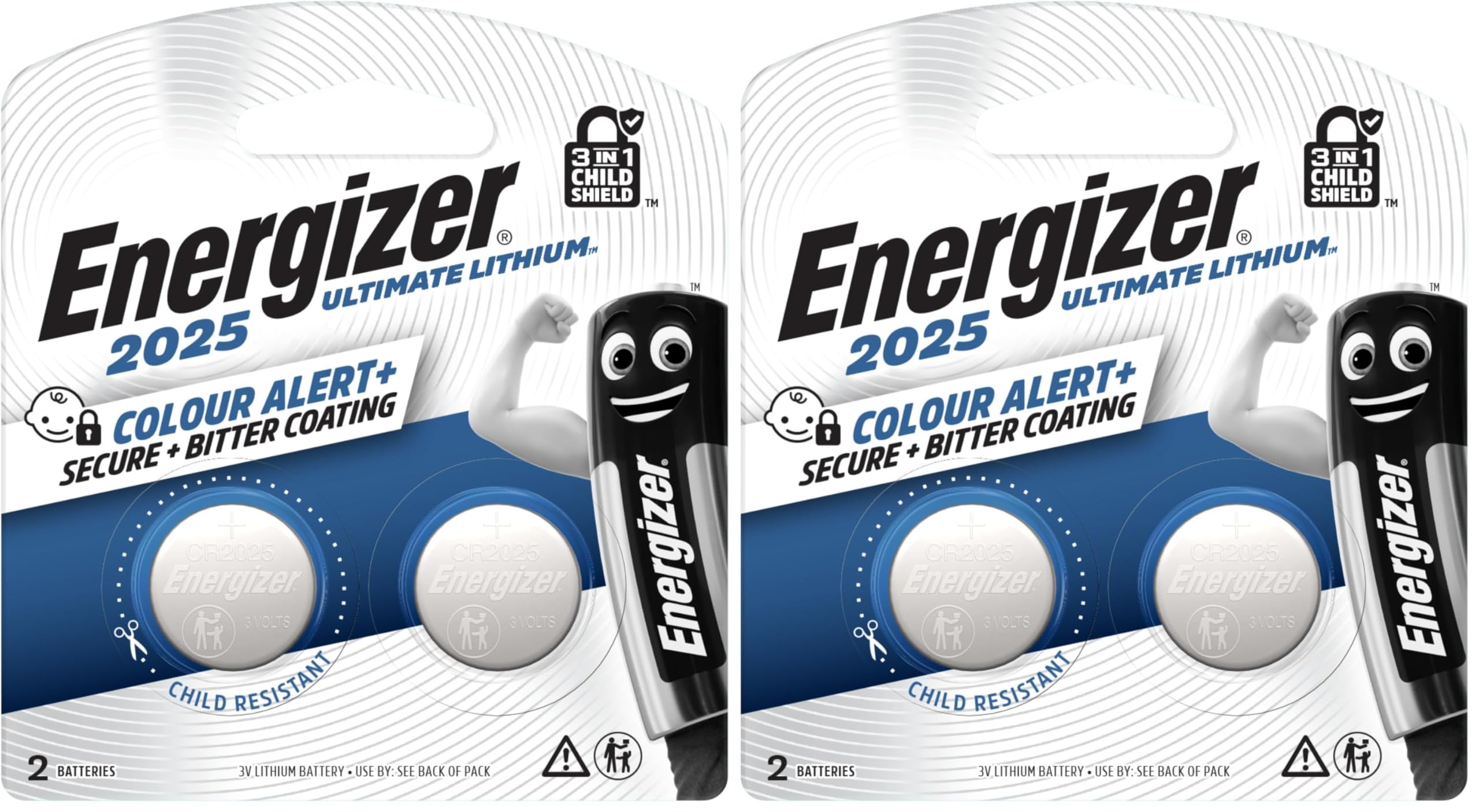 Energizer Reliable Lithium Ultimate CR2025 Coin Battery Pack of 4