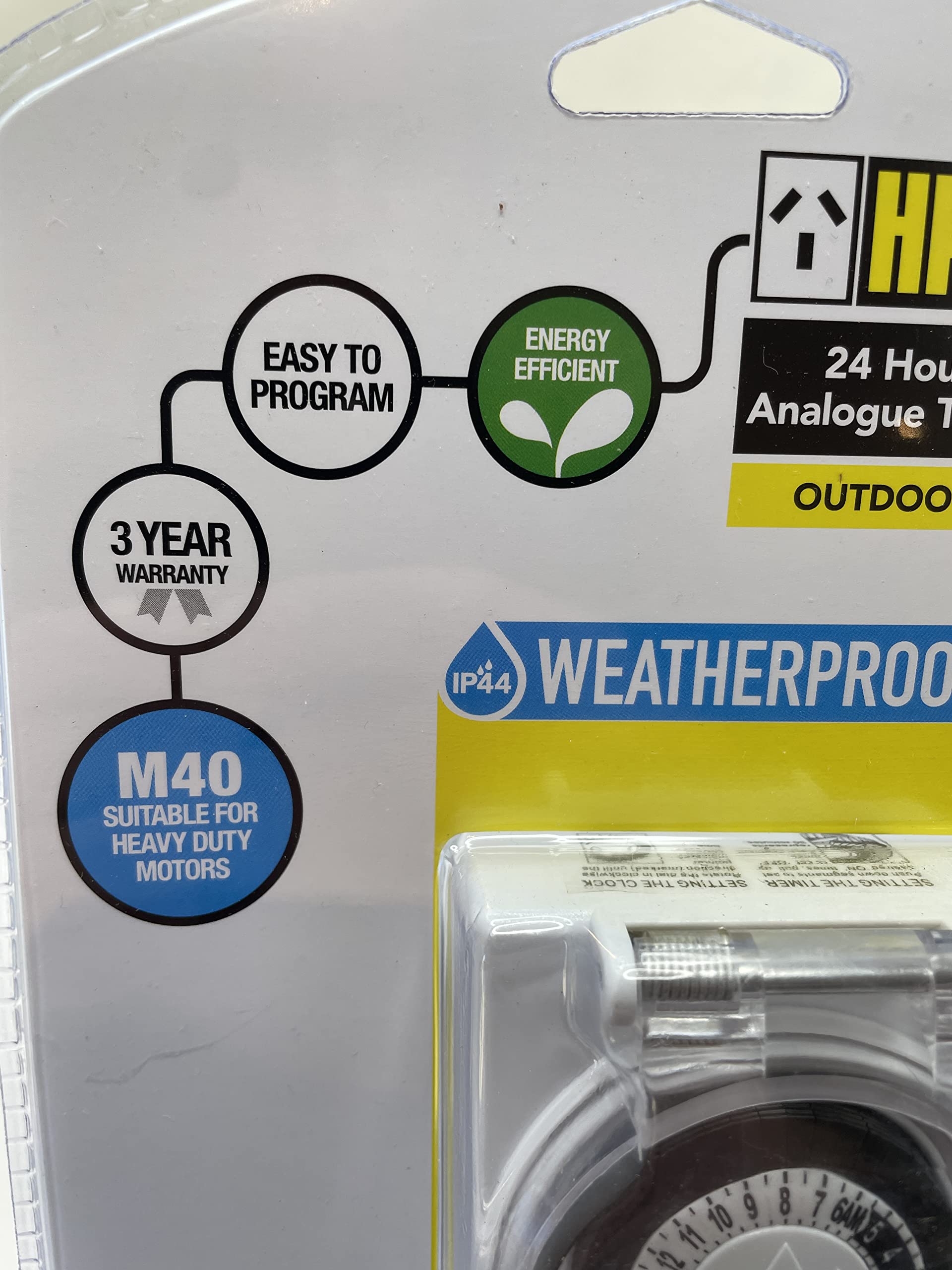 Hpm 24Hr Heavy Duty IP44 Outdoor Timer