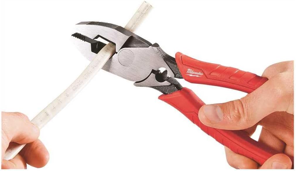 Milwaukee 48226100 Linemans Pliers w Crimper 230mm 9" , Red