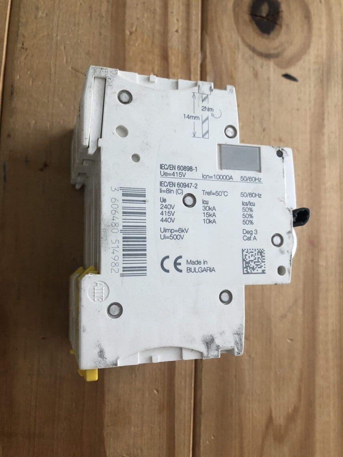 Schneider Electric Acti9 iC60H 3P 20A C Miniature Circuit Breaker