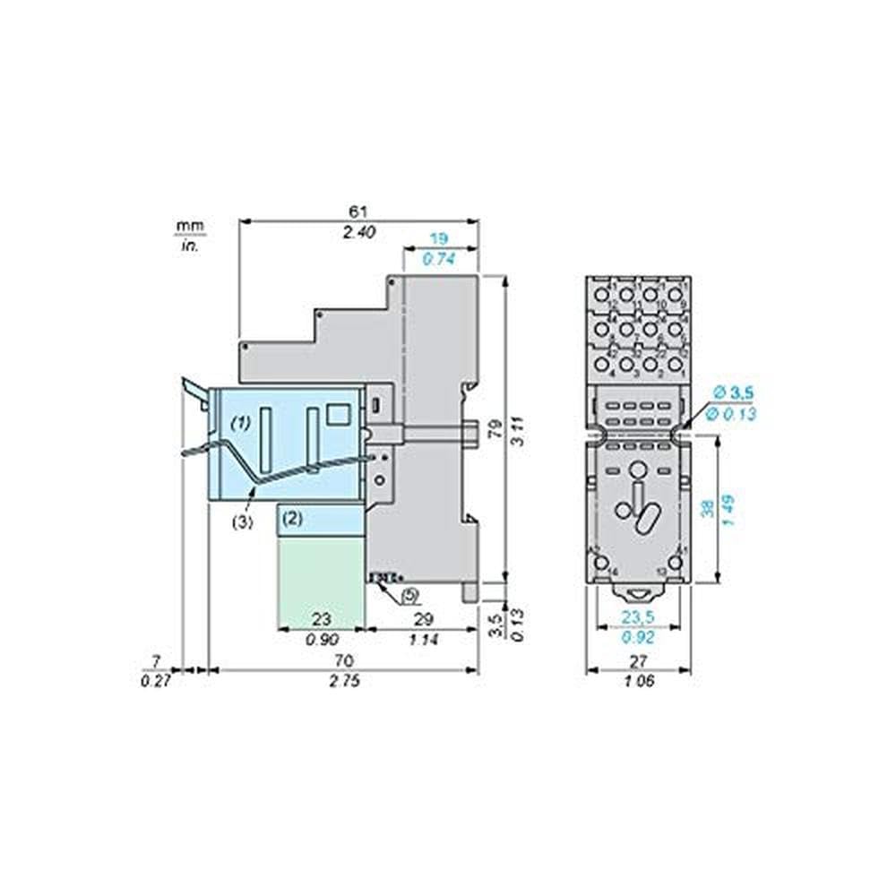 Schneider Electric Harmony Separate Contact Socket Connector for RXM2/4 Relay