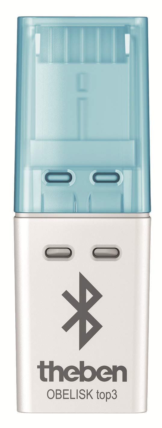 Theben 9070130 Bluetooth Obelisk top3 9070130 Bluetooth Obelisk top3 - Bluetooth Low-Energy dongle for The Transfer of Switching Programs and Direct Commands from The app to The time Switch