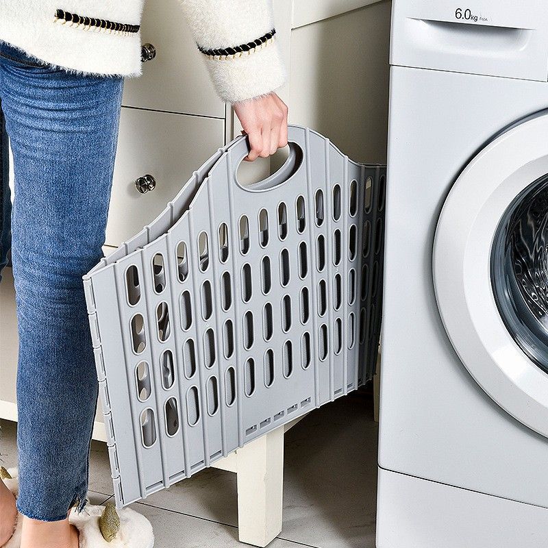 Fold the dirty clothes basket-large gray