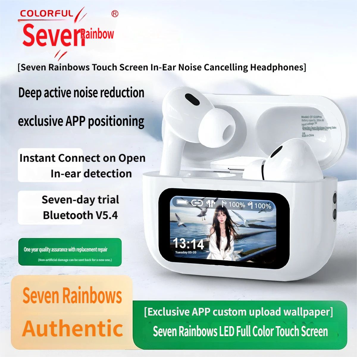 Colorful S10-Pro-Max Bluetooth headset-White