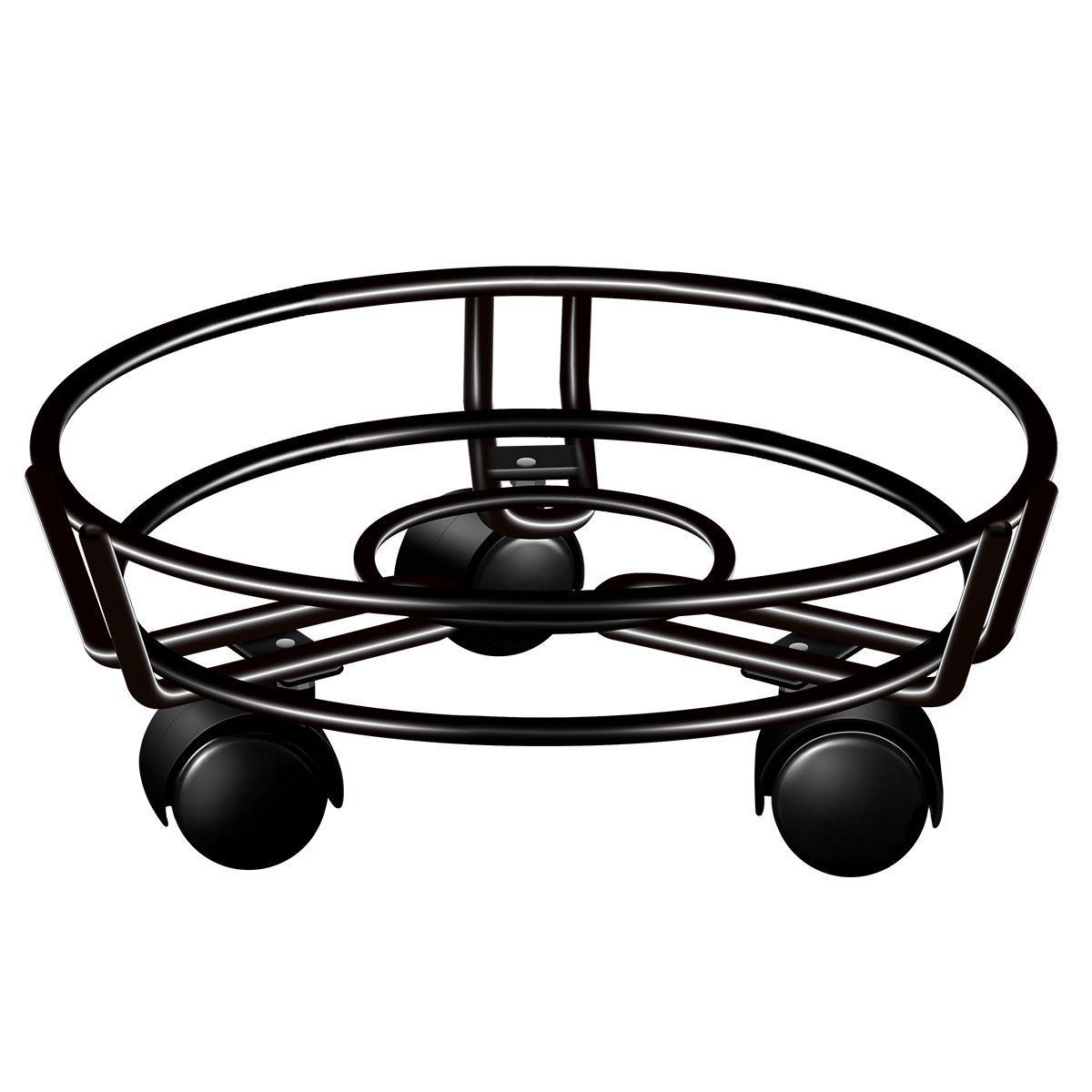 Black Round Wheel Plant Caddy