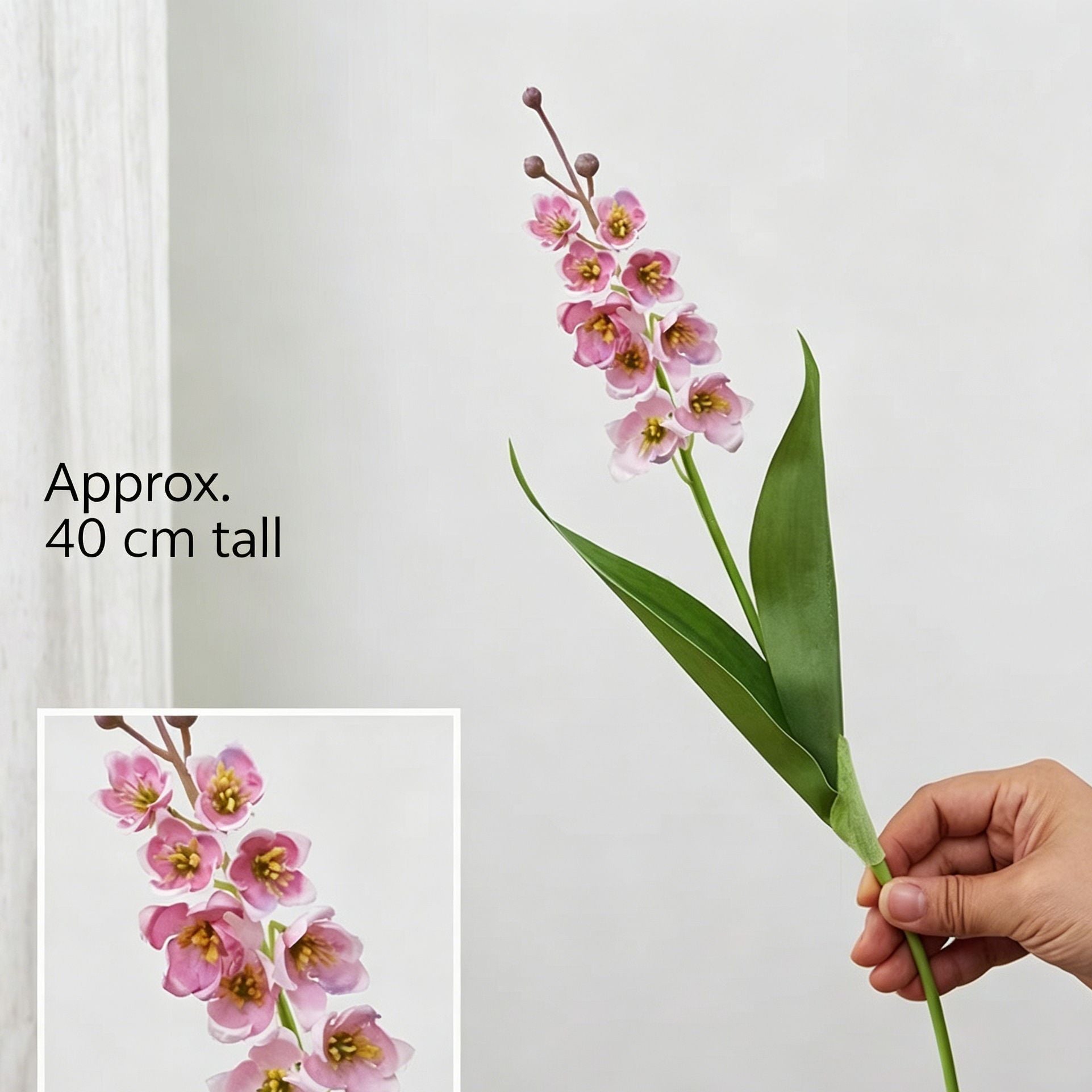 Artificial Pink Lily of The Valley, Romantic Decor, 5 Pack