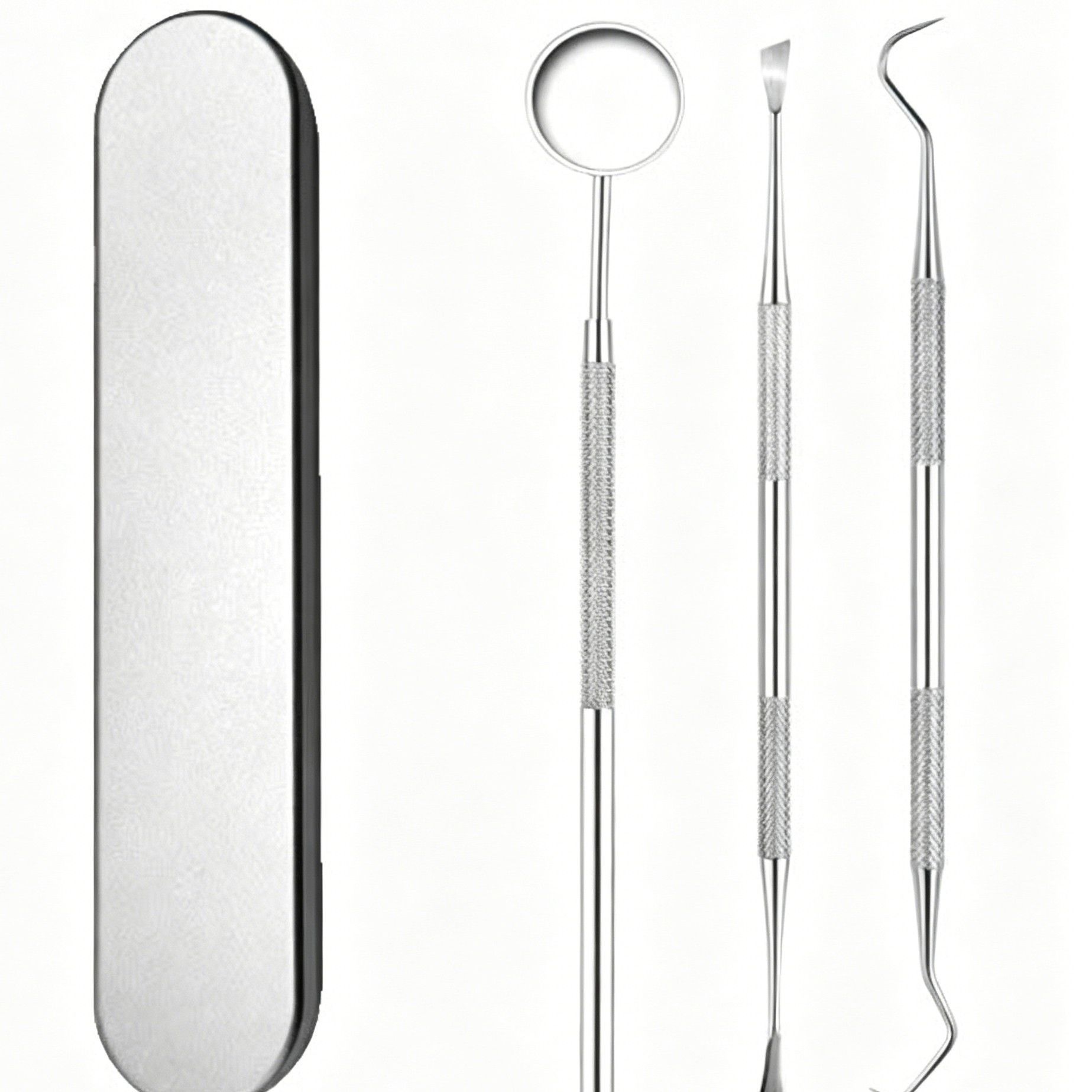 3pcs Style B Dental Tools Kit Mouth Mirror Tweezer Probe