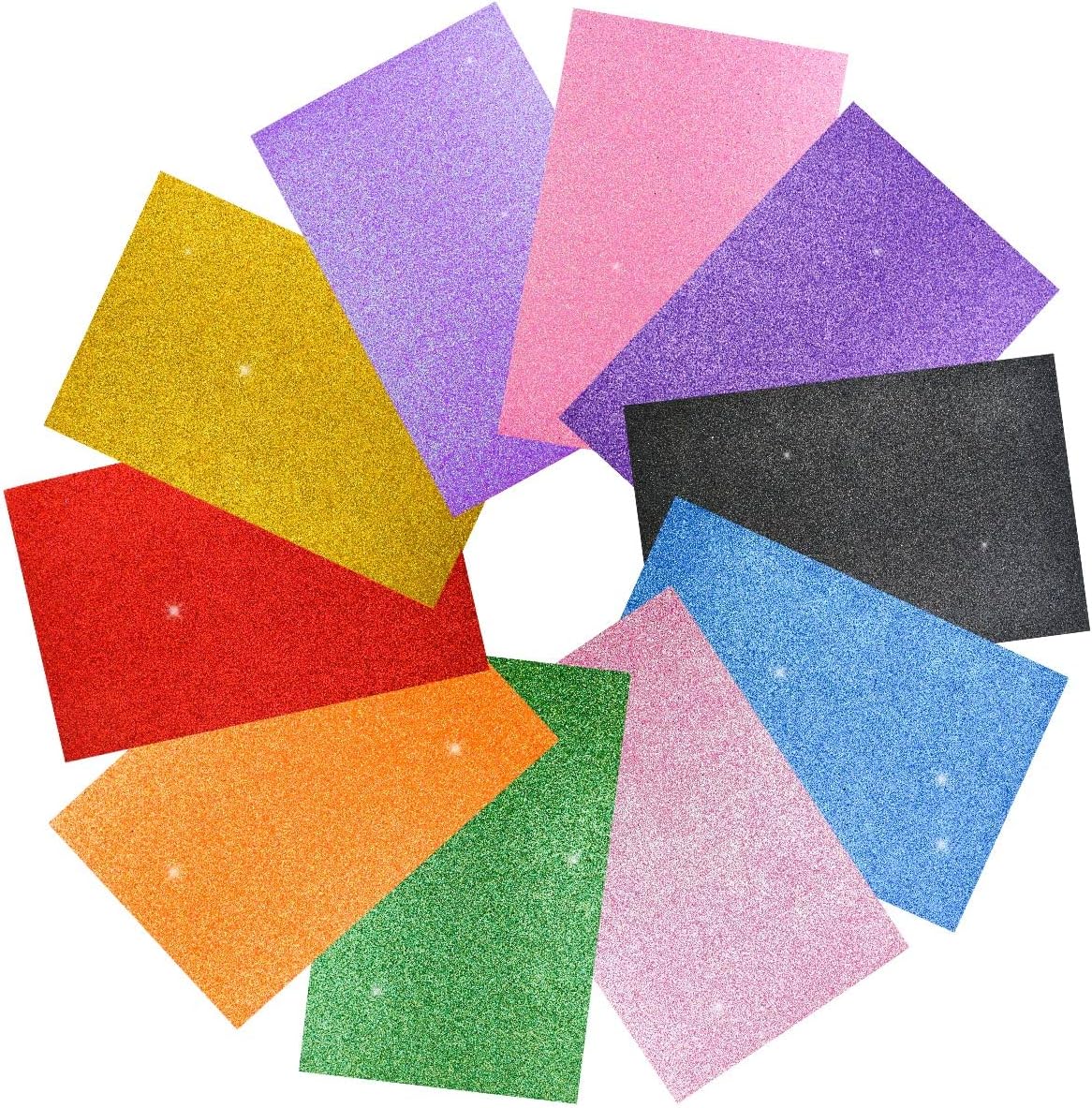 10 Pack Assorted Colors EVA Foam Sheets Glitter Paper for Craft DIY Cardstock Perfect Art Projects, Classroom Supplies, Cosplay, Party Decor, 2mm Thick 7.87 X 11.8 Inches