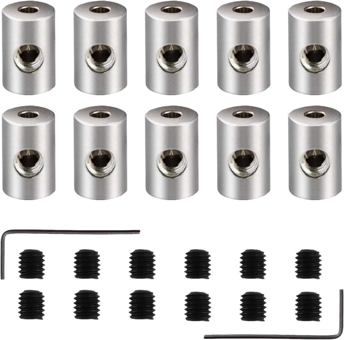 Pin Locking Backs Pin Locks Backs Locking Pinbacking Pinback Clasp for Insignia Name Tag Landyards Badge 10pcs, Allen Wrench Included