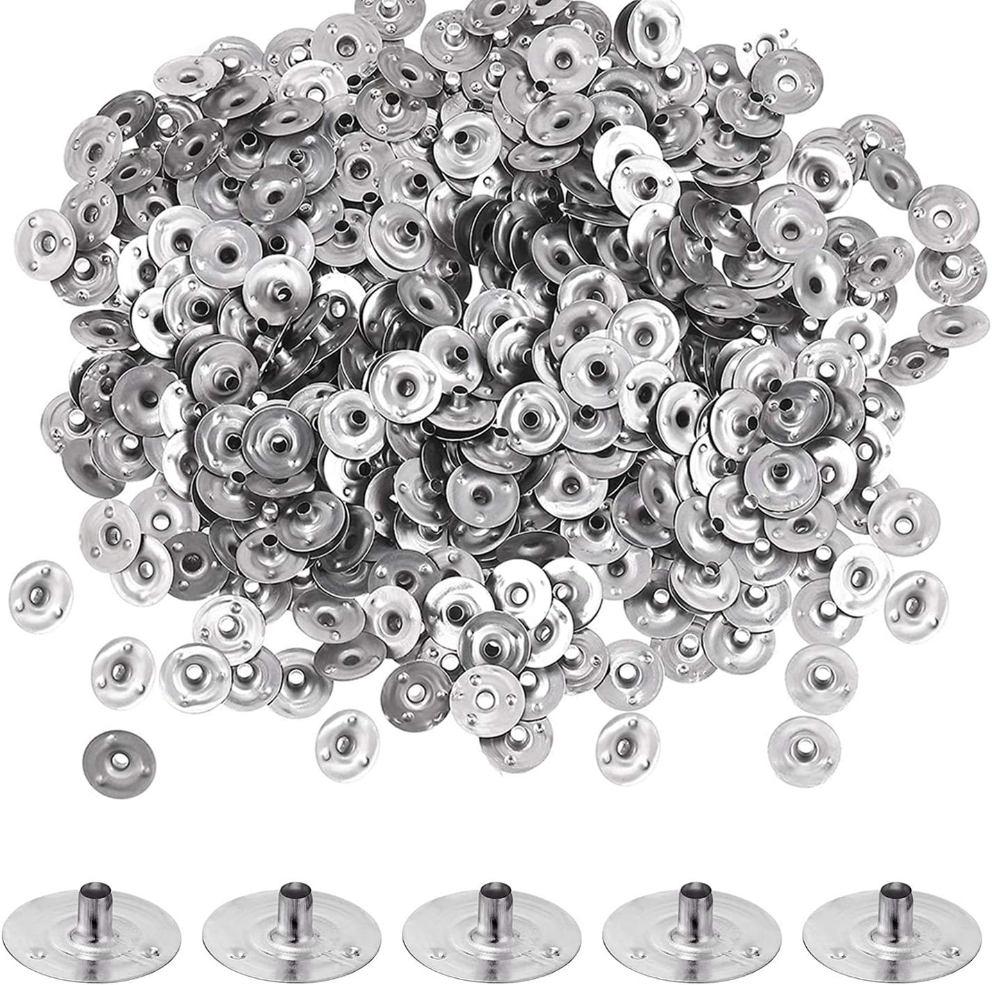 Candle Wick Base 100pcs Candle Wick Cilps Sustainer Tabs for DIY and Making 12.5mm/ 0.5inch