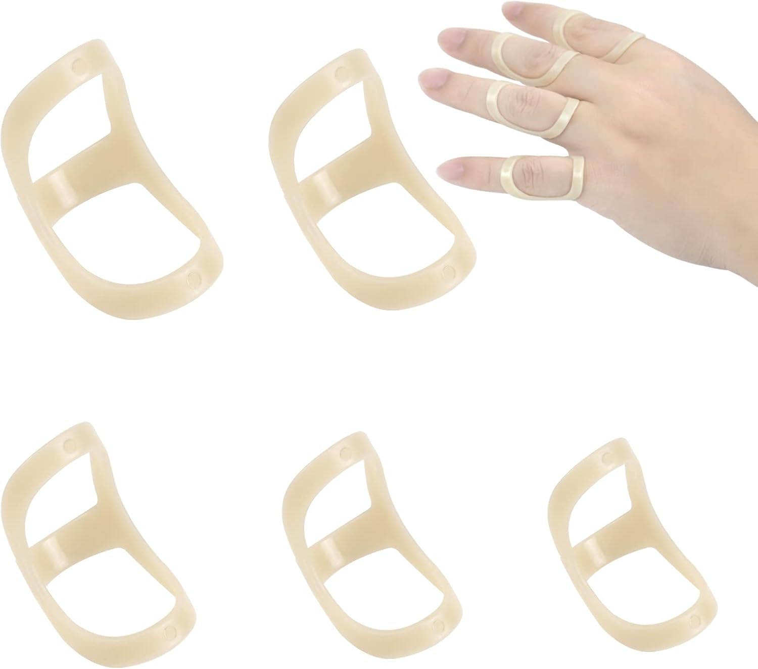 5Pcs Finger Splint, Trigger Finger Splint, Comfortable Trigger Finger Splint, Thumb Brace to Support and Protection for Arthritis, Thumb, and Other Finger Conditions 6,7,8,9,10 Sizes