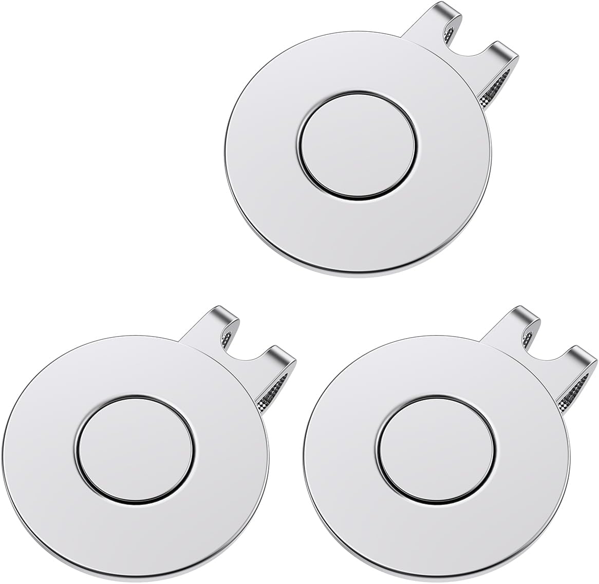 Golf Hat Clips Magnetic Golf Ball Marker Holders for Golf Hats Caps Pants Gloves Bags Visors Belts Nickel-Plated Alloy Clips for Metal Golf Ball Markers Ball Marker Not Included