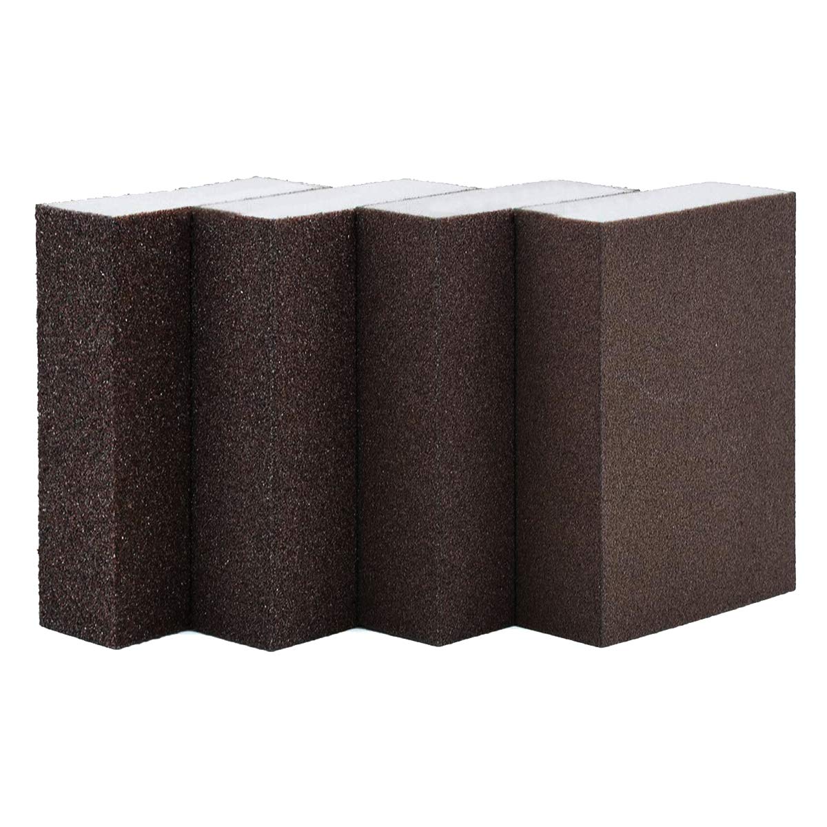 Sanding Sponge Sand Block Coarse/Medium/Fine/Superfine Assorted Dry Wet Sanding Blocks for Wood Wall Home Pack of 4, 4 Grit