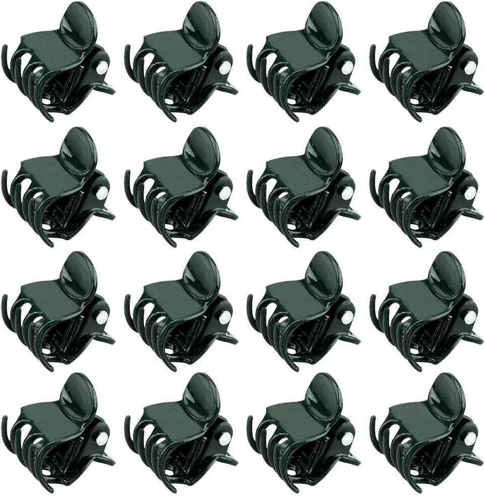Orchid & Plant Support Clips - 100 Pcs Dark Green Garden Cymbidium Clips to Keep Stems & Vines Upright