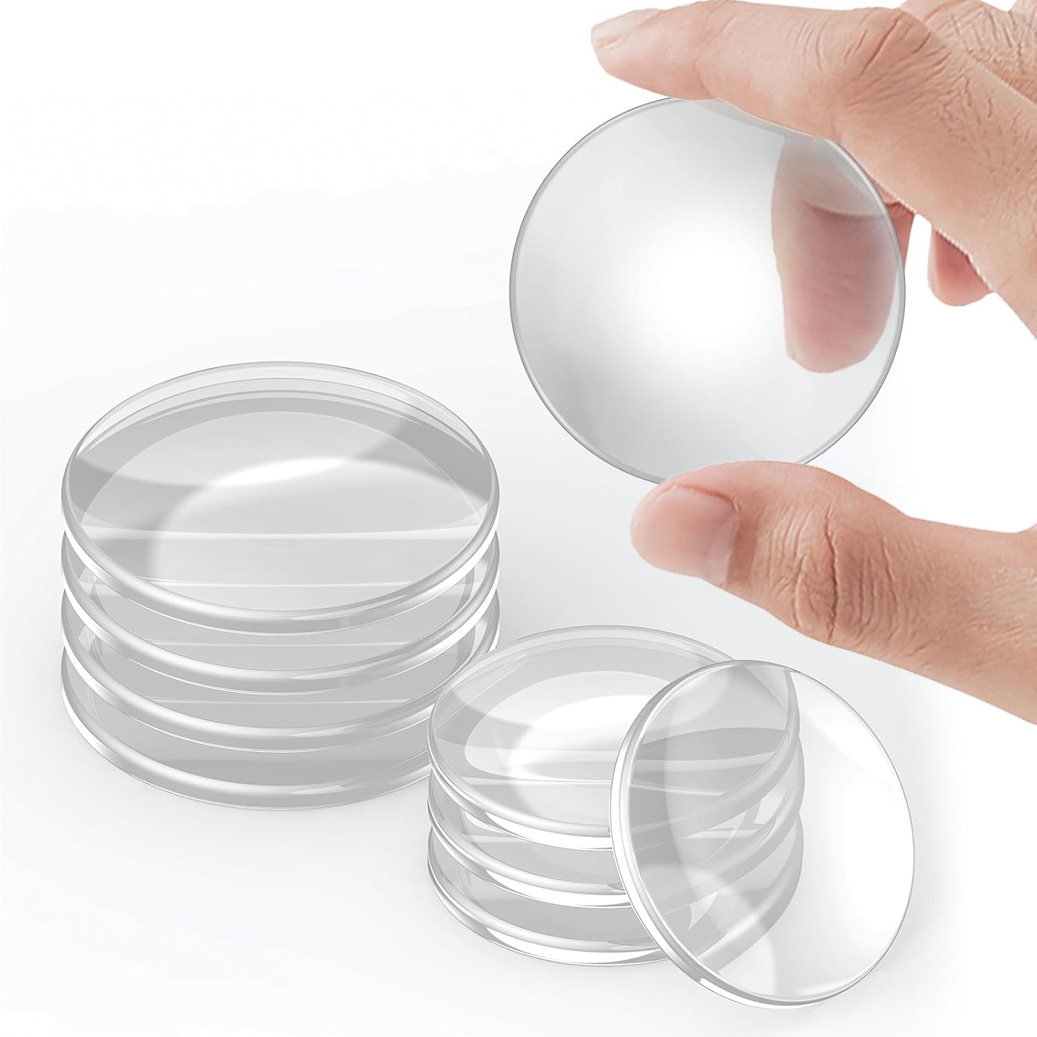 8 Pcs Door Stoppers for Wall, Adhesive Door Knob Wall Protector, Clear Wall Protectors from Door Knobs, Reusable Door Bumpers for Handle Shower Cabinet Home & Kitchen