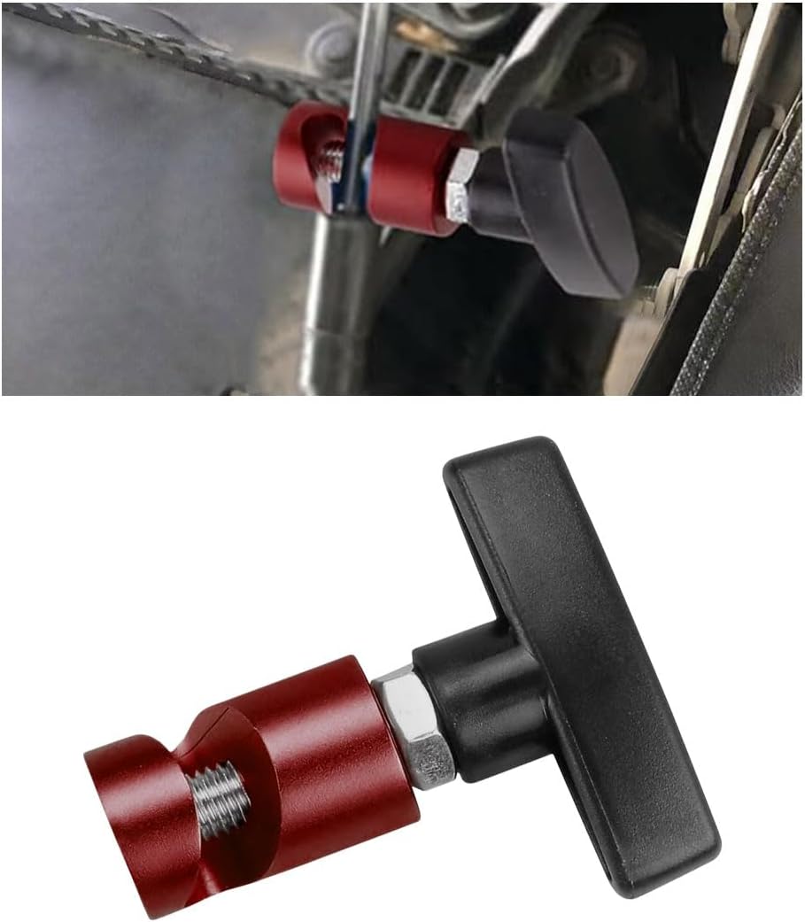 Car Lift Support Clamp, Hood Strut Clamp Spark Plug Caliper 2-in-1 Tool, Car Hoods Prop Rod Hood Stay Holder, Universal Auto Support Rod Retainer Accessories for Cars Red