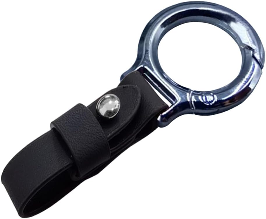 Carabiner Key Ring Clip, Car Fob Key Keychain Holder Car Keychain Clip for Men Women, Key Ring Belt Holder Black