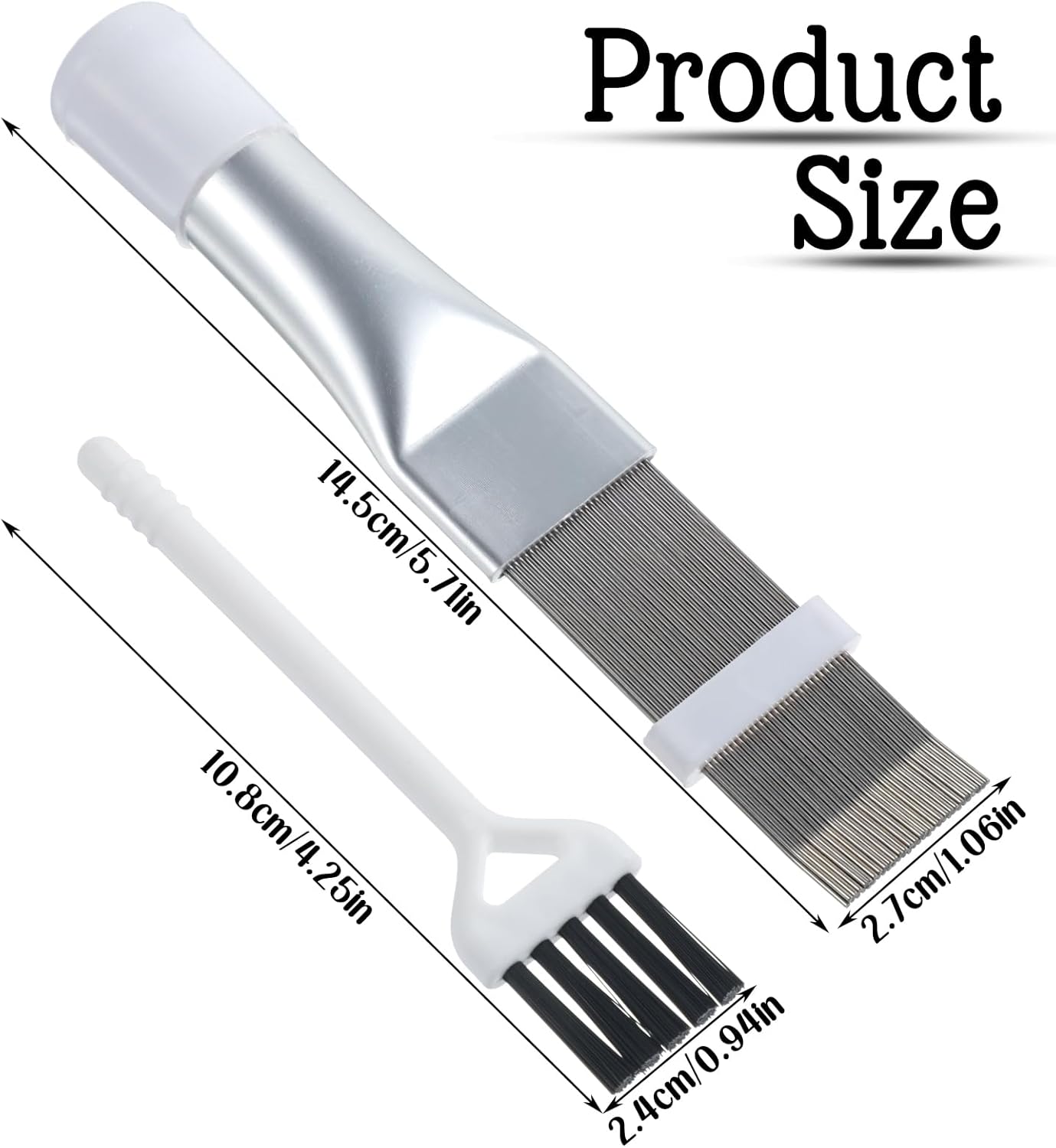 2Pcs Radiator Fin Comb,Coil Cleaning Brush Air Conditioner Fin Comb Kit for Combing Radiator Evaporator Condenser