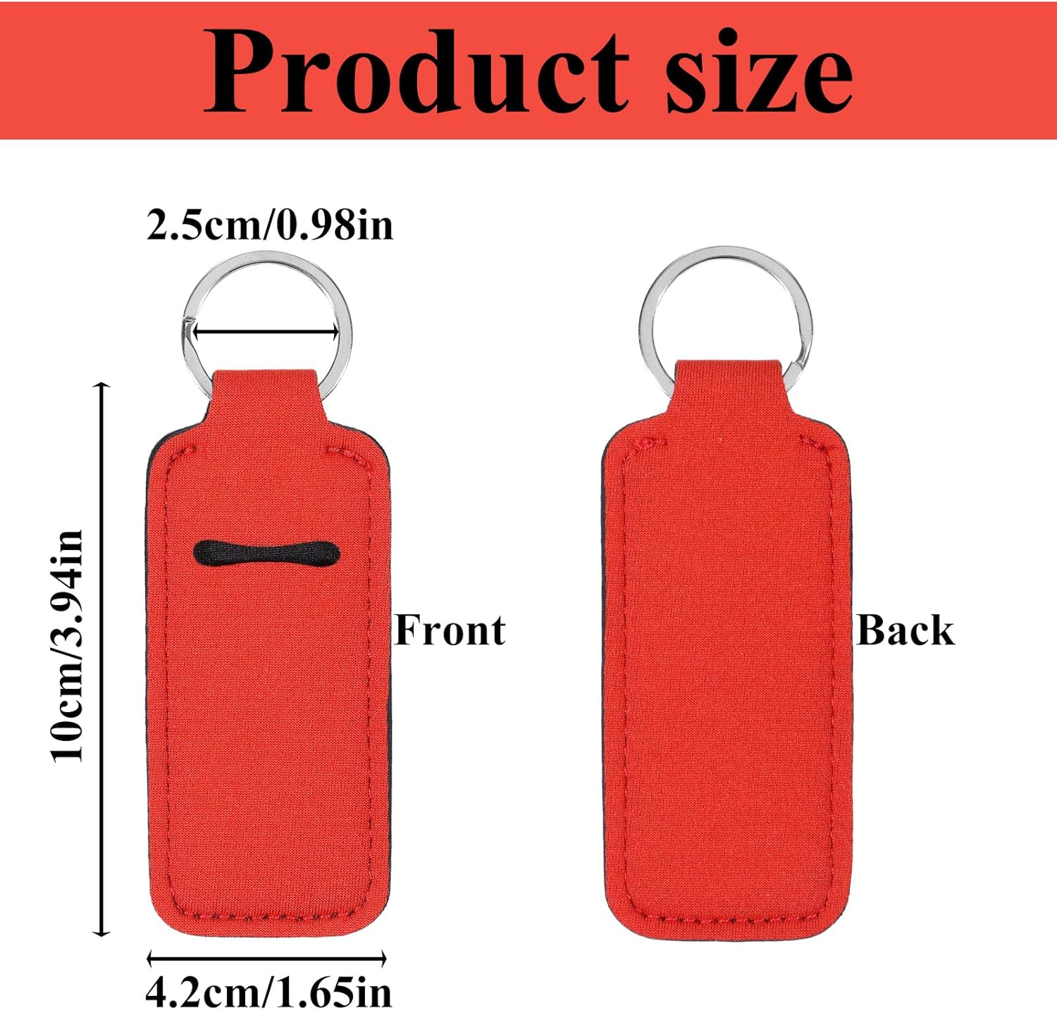 10 Pcs Chapsticks Holder Keychain for Lipstick, Potable Colorful Keychain Lip Lipstick Holders Gloss Cute with Clip Lips Balm Sleeve Pouch Organizer for Women Universal Pocket Bag Accessories