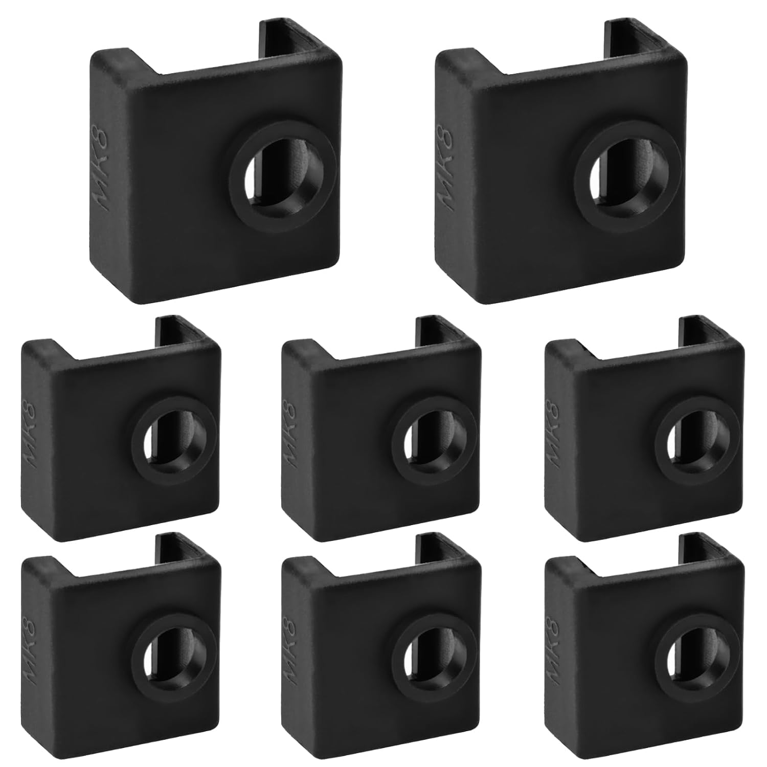 3D Printer Silicone Sock 8Pcs Hotend Silicone Sock Heater Block Silicone Cover for Creality Ender 3, Ender 3 Pro, Ender 5, Ender 5 Pro, CR 10 Series, MK7/ 8/9 Hotend