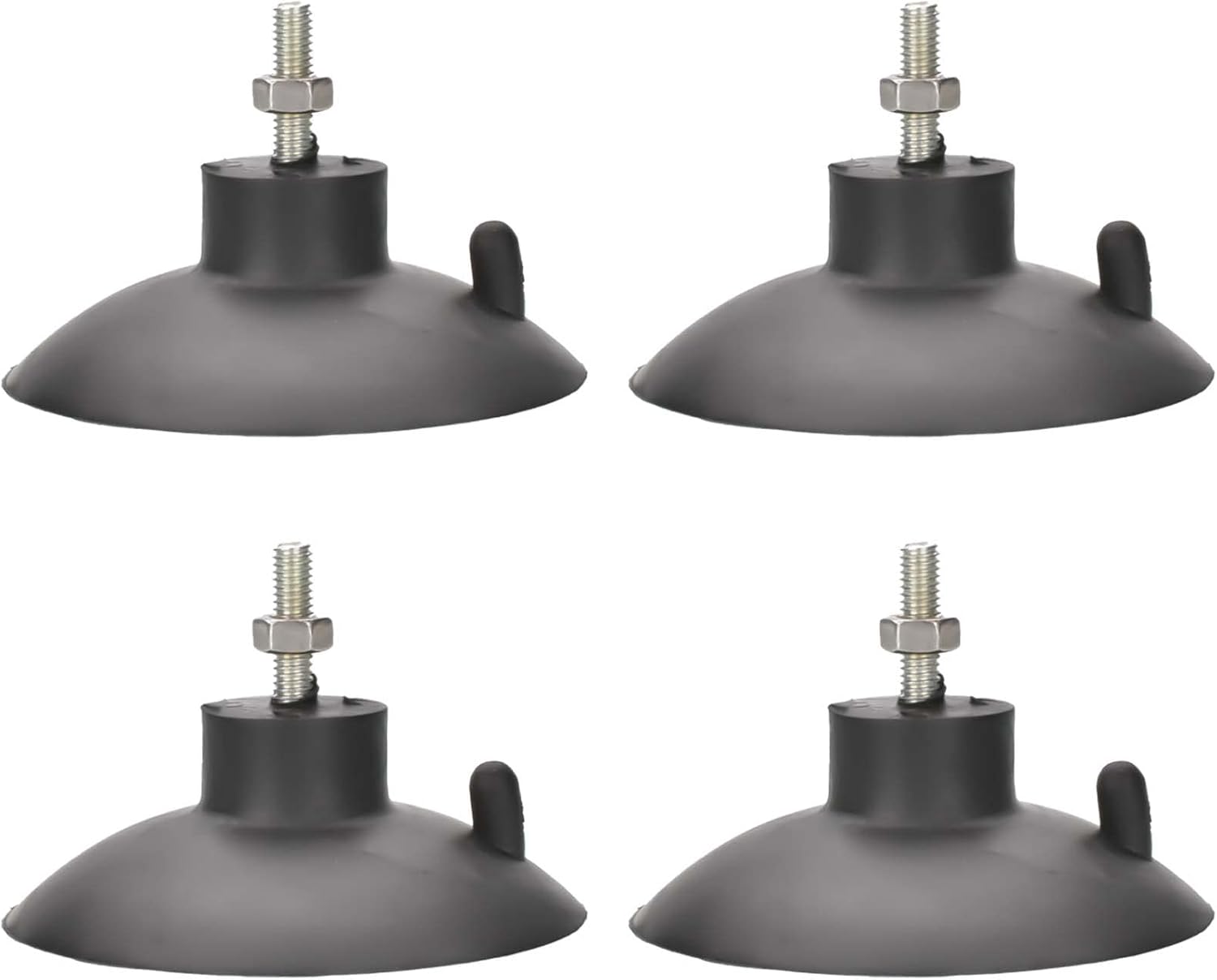 4 PCs French Fry Suction Cup Feet Commercial Suction Cup Feet with Screws for Industrial Commercial French Fry Cutter Black