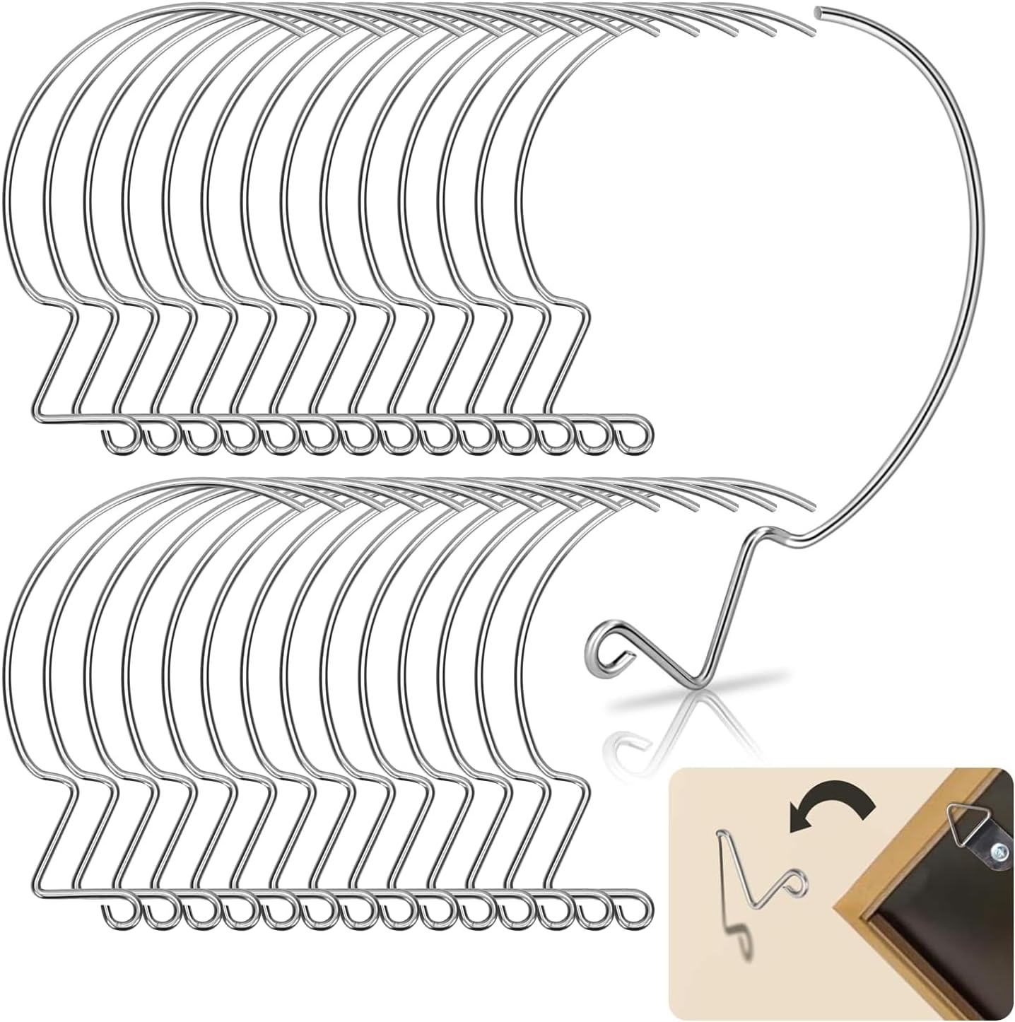30Pcs Picture Hanger Hooks Super Hooks for Hanging Drywall Picture Hanging Hooks Heavy Duty Wall Hooks for Hanging Pictures, Photos, Frames, Planters, Art, Clock