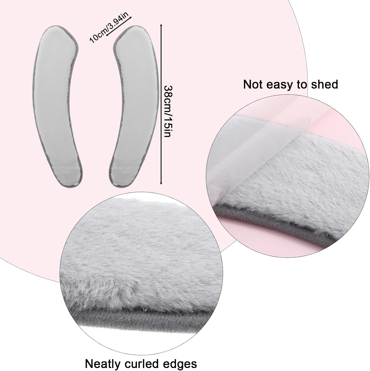 2 PCS Thick and Elastic Toilet Seat Cushion Cover, Washable Soft Padded Toilet Seat Elongated, Easy Install with Double-Sided Hook and Loop Fastener, Seats Mat Cushions for Elderly, Seniors Gray