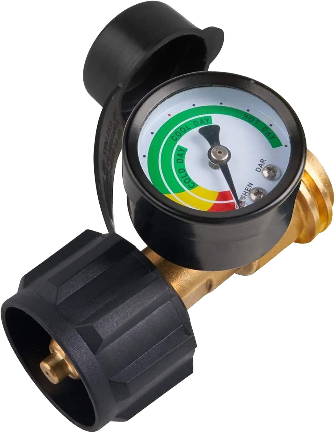 Universal Propane Tank Gauge for 5-20 Pound LP Tanks | Gas Level Indicator for Grill, Heater, RV Camper, QCC1/Type 1 Connection