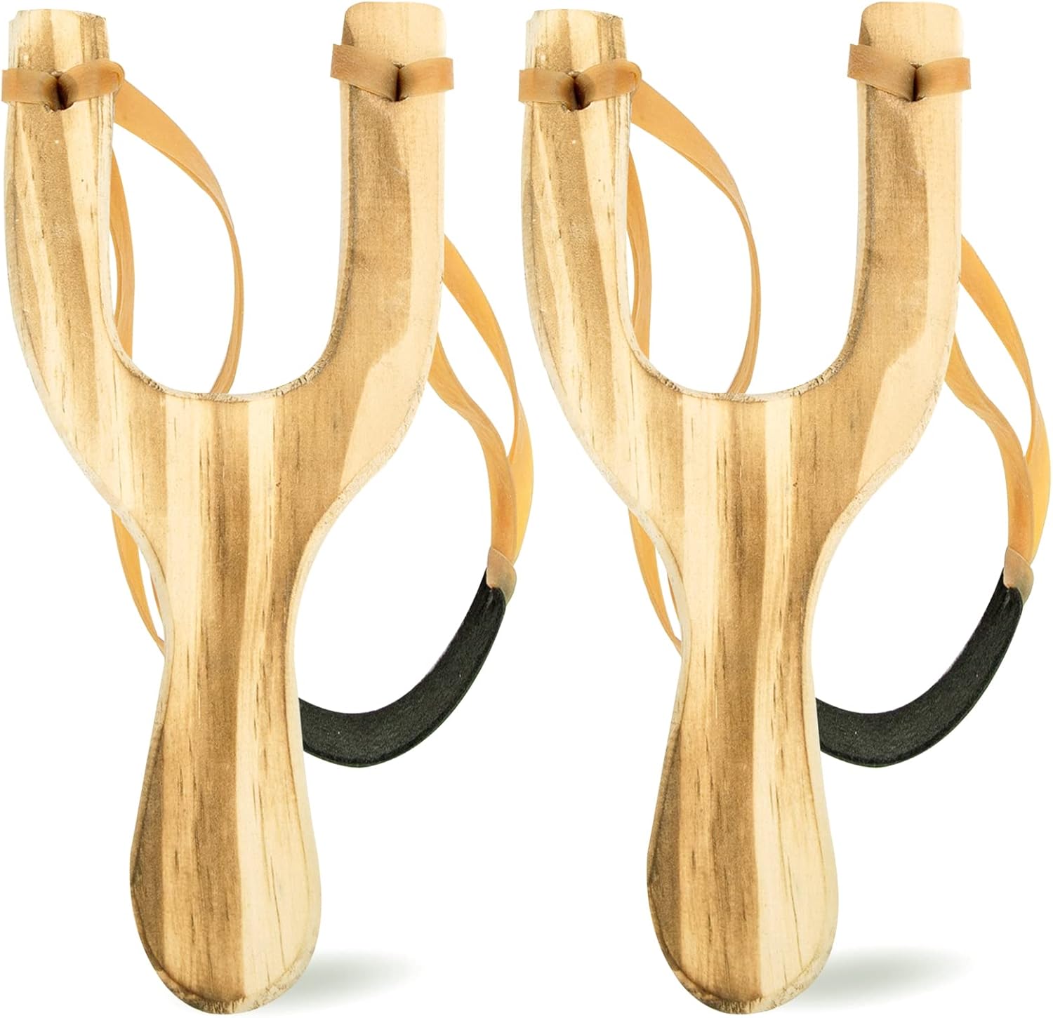 Wooden Slingshot, 2PCS Solid Wood Slingshot with Classic Construction for Outdoor Hunting Sports, Camping, Shooting, Hiking for Adults