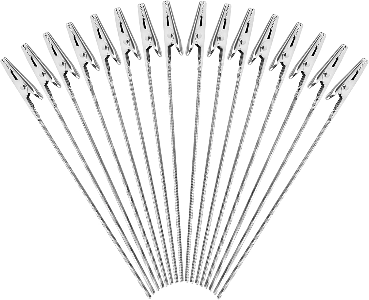 40 PCS l Wire Long-Tailed Alligator Clamp Photo Clip Holder - Alligator Clips for Crafts, DIY Card, Photo, Memo Holder 6inch/150mm