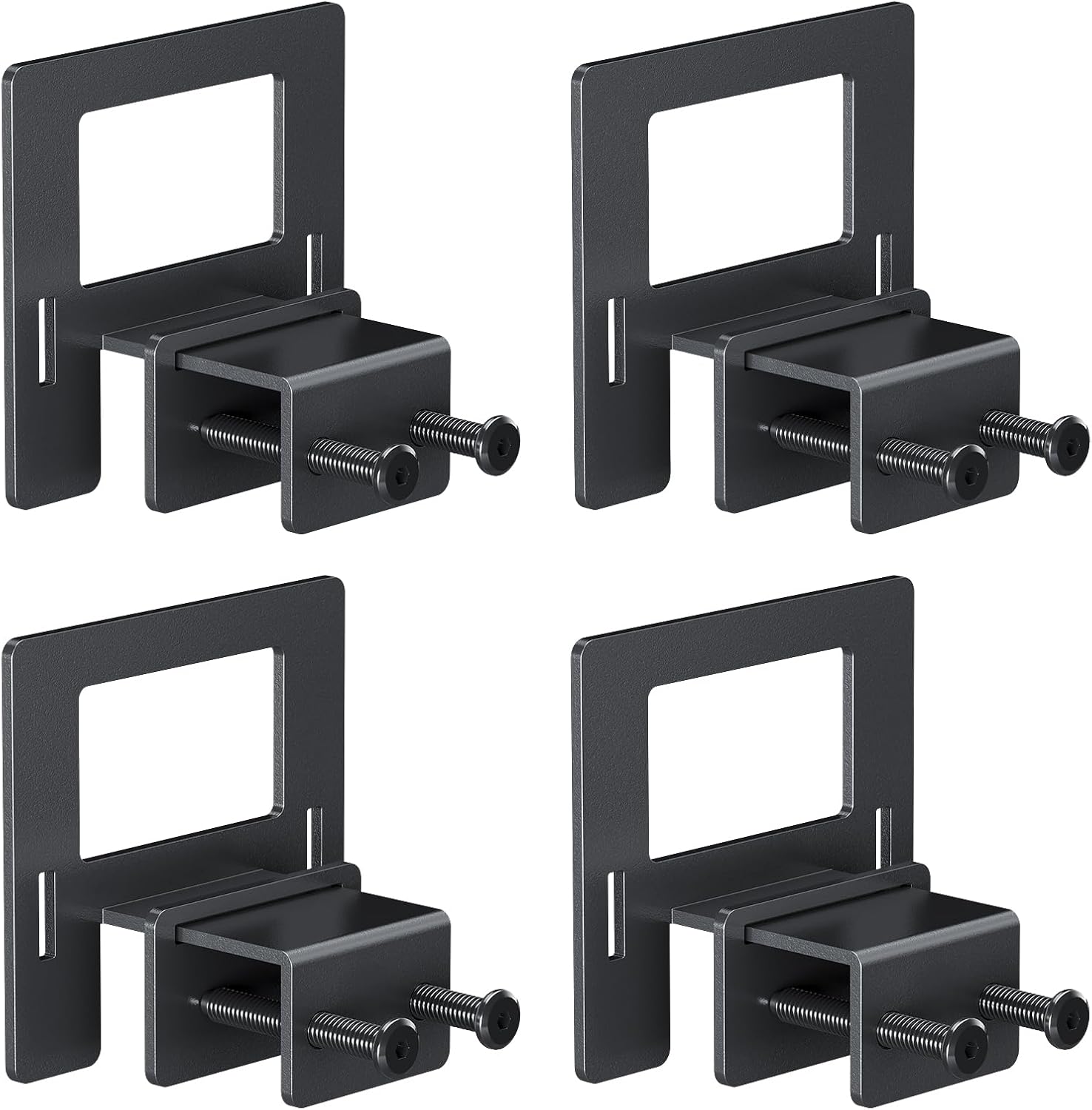 Non Slip Mattress Gaskets for Metal Bed Frame, Mattress Holder in Place Gripper, Adjustable Mattress Retainer Bar, Keep Mattress from Sliding Gripper, 4 PCS, Black