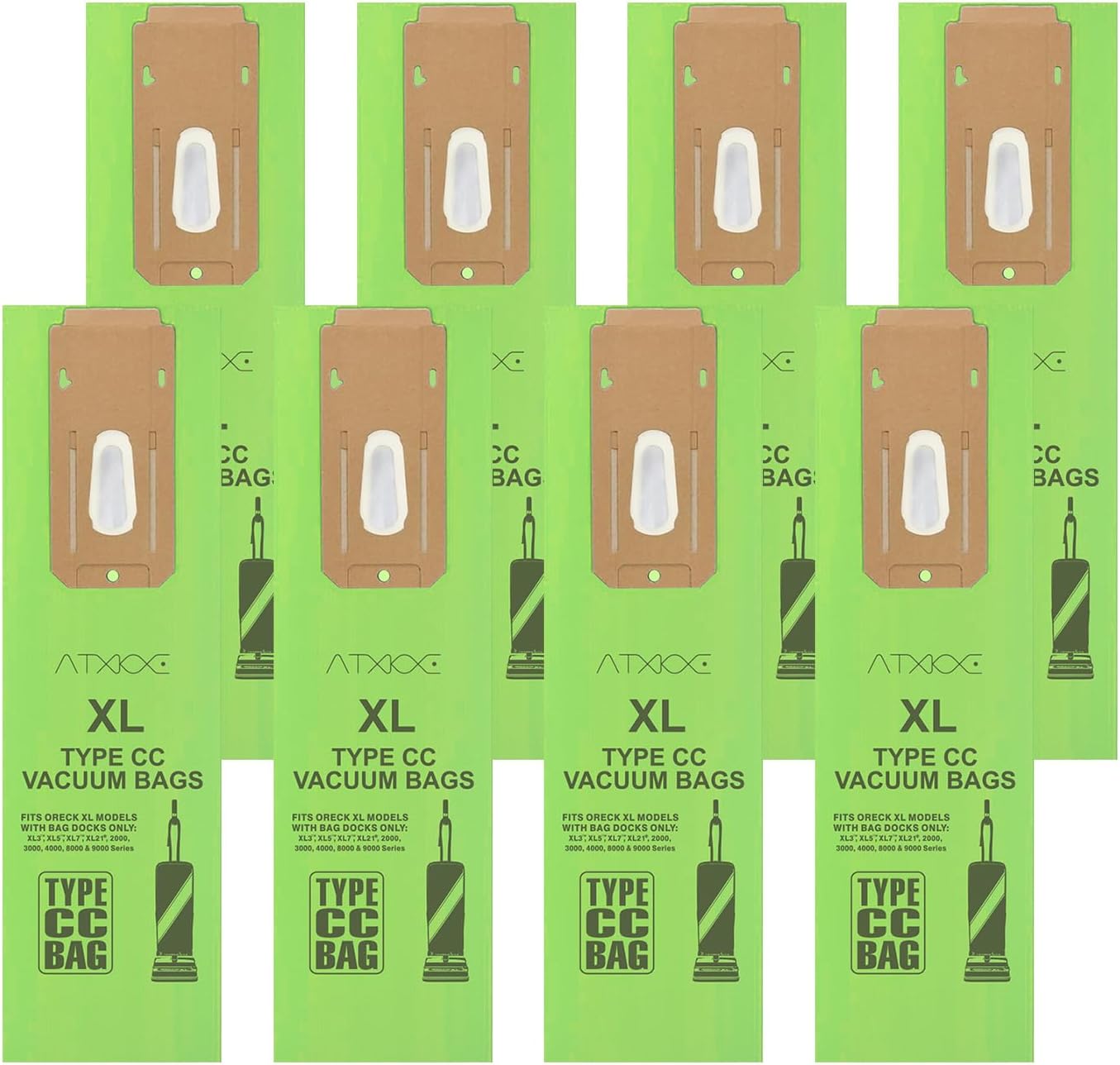 8 Pack Vacuum Cleaner Bags Fit for Oreck Type CC Vacuum Bags,Fit All Oreck XL Upright Vacuum