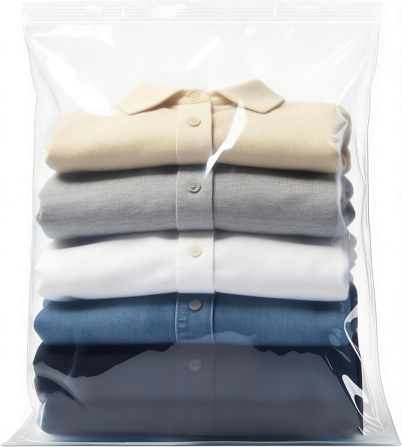 Extra Large Storage Bags - Zipper Seal, 3.1-mil Thick, Heavy Duty, 5 Gallon 18" x 24", Jumbo Plastic Bags for Clothes, Travel, Moving, Large Reusable Freezer Bags, BPA-Free 10 Count