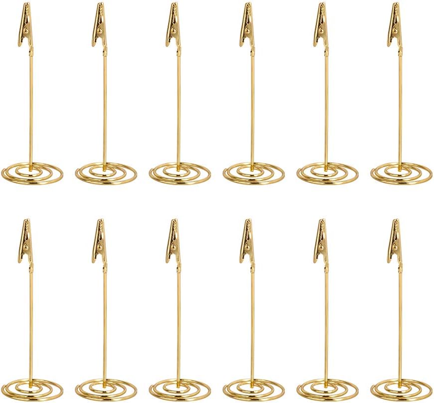 12pcs Place Card Holder Memo Holder Clip Photo Holder Table Number Holder