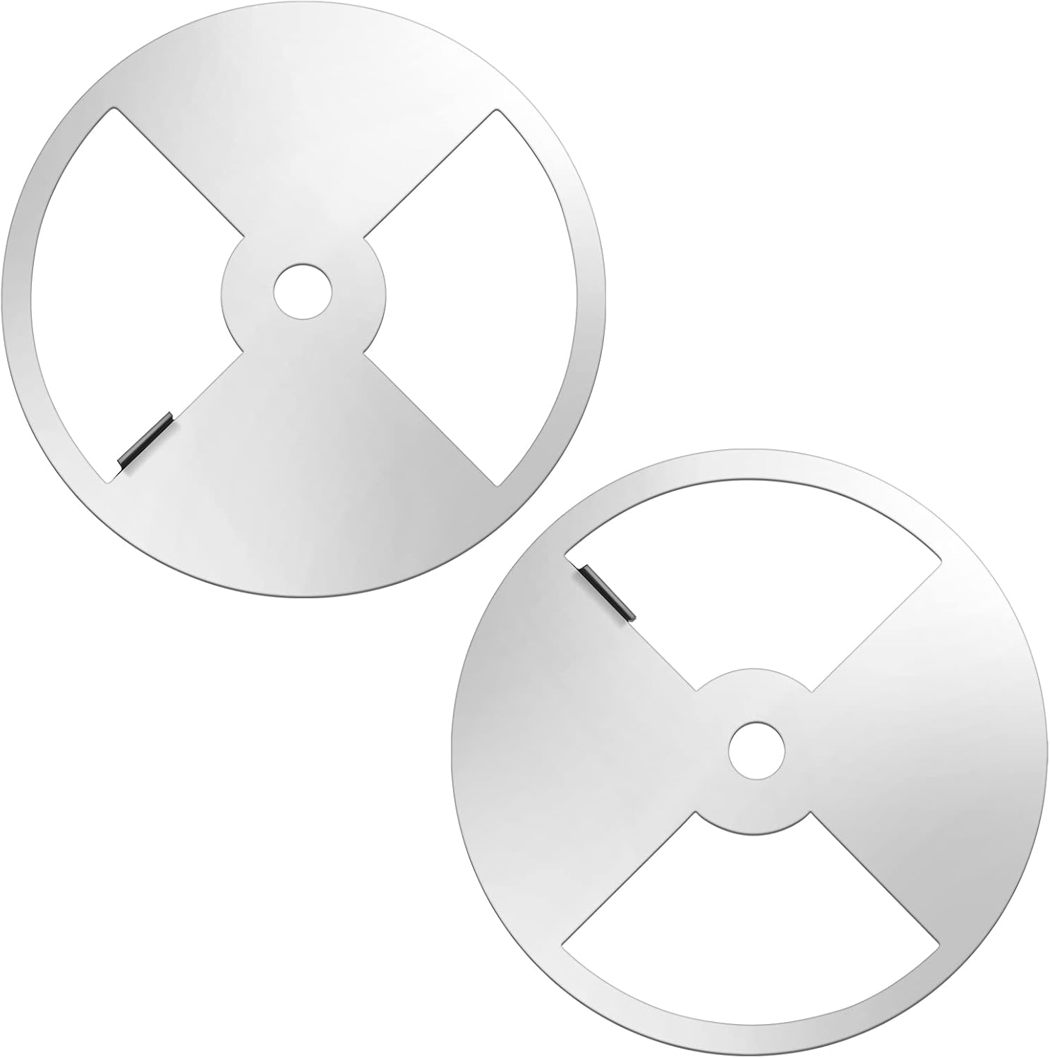 2 Pieces Smoker Pinwheel 4 Inch BBQ Air Damper Stainless Steel Grill Vent Damper Replacement BBQ Vent Smoker Supply