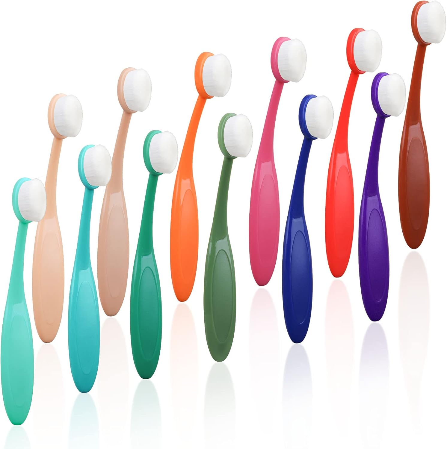 12 Pack Colored Mini Ink Blending Brushes Blenders,Small Ink Blending Tool for Card Making,Craft Broad Application Assortment Paper Crafter Color Code Handle Brush Head Size 0.5 Inches