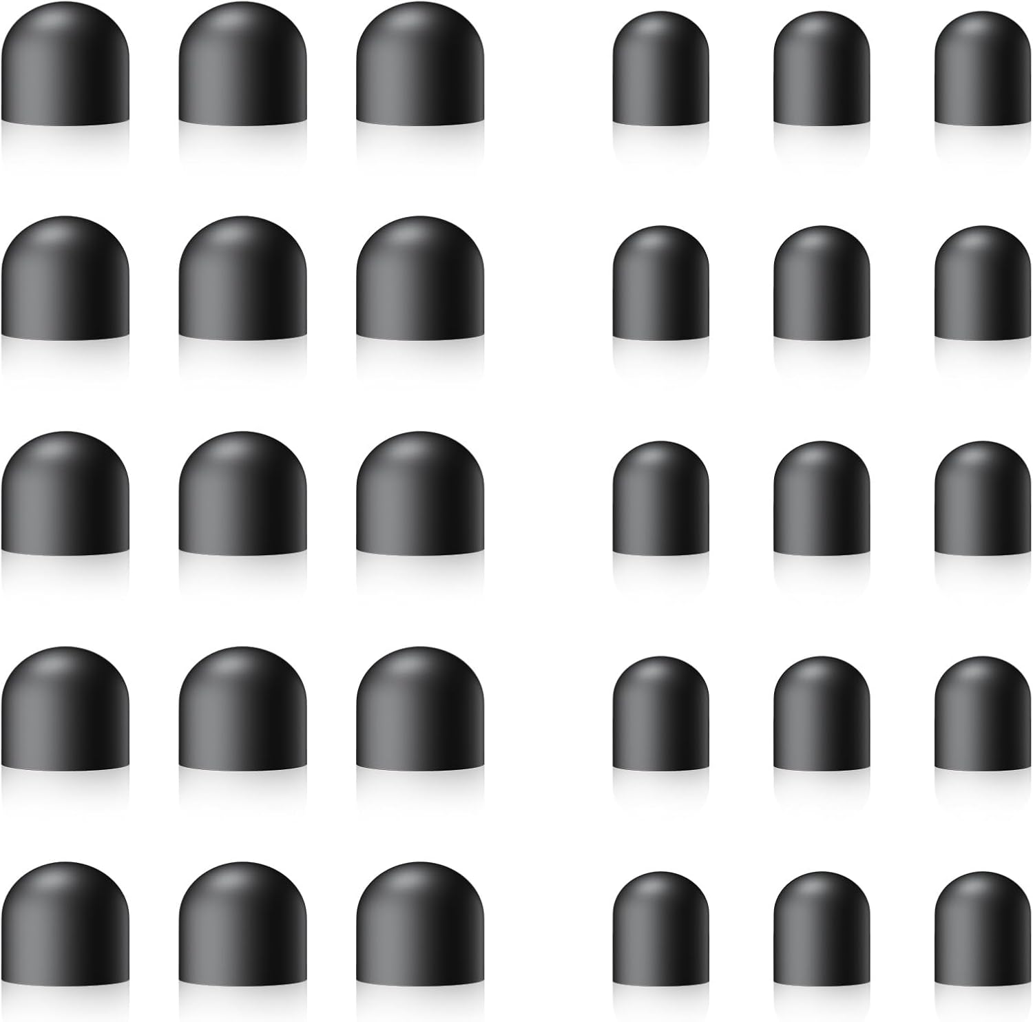 Rubber Tips for Stylus Pens 15 Pair, 0.2'' & 0.28'' Replacement nibs for Touch Screen Pen,Soft,No Scratches,Universal Stylus Ends