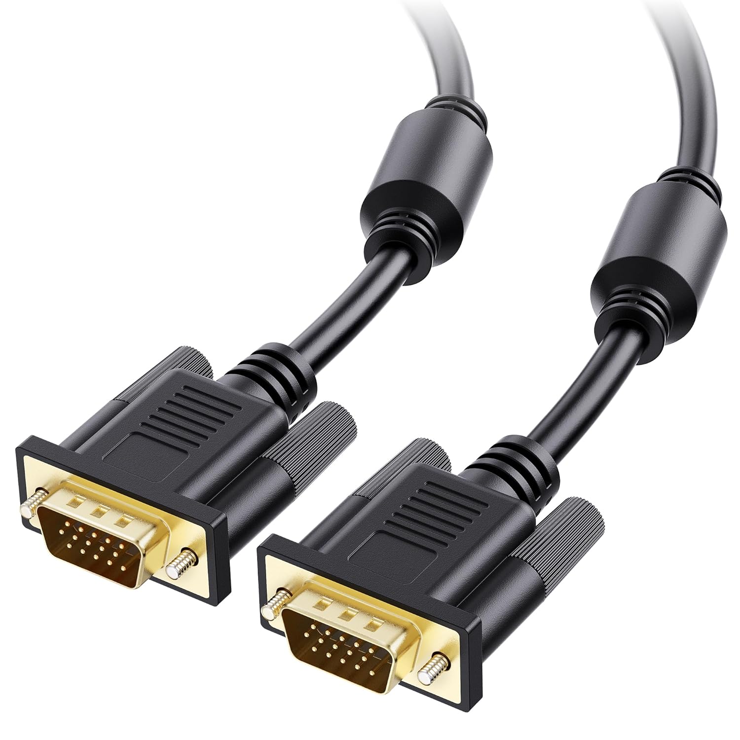 VGA Cable with Ferrites - 10ft, VGA Cord for Computer Monitor, Monitor Cable Male to Male