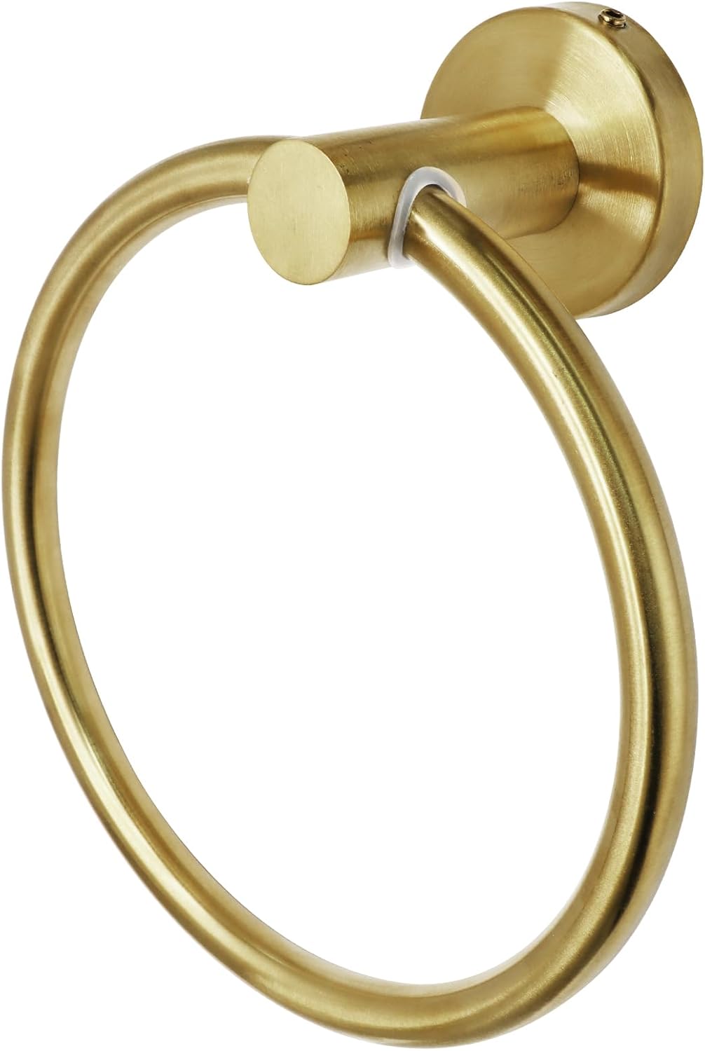 Brushed Gold Towel Ring, Stainless Steel Hand Towel Holder Modern Rack Hanger Round for Bathroom Wall Mounted 1 Pack