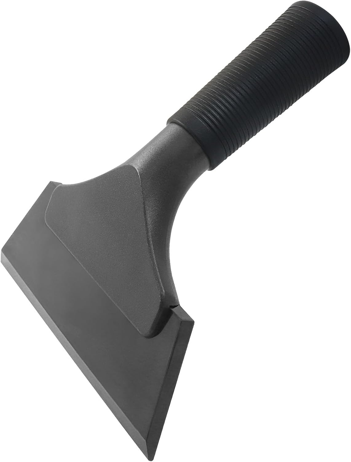 Small Squeegee 5 inch Rubber Window Tint Windshield Scraper, Non-Slip Handle Glass Cleaner for Car Glass Mirror Shower Door/Bathroom Cleaning Pure Black, 1 Pack