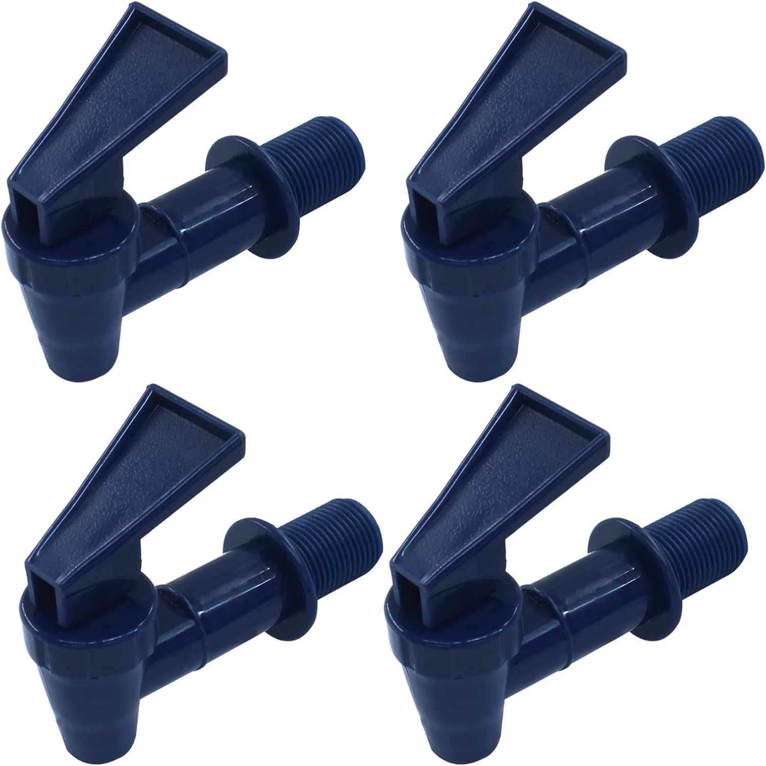 4 Pcs Replacement Cooler Faucet, BPA Free Water Dispenser Tap Reusable Spigot Spout, Beverage Lever Pour Dispenser Valve for Water Jug/Ceramic Crock Dark Blue
