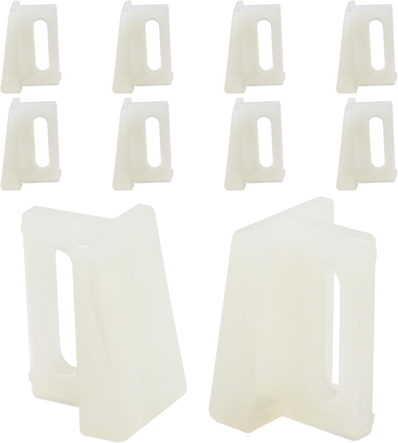 10 Pack Pocket Door Guide Bottom, Jamb Mounted Sliding Door Guides Replacement Kit with Screws 1.125 Inch, White