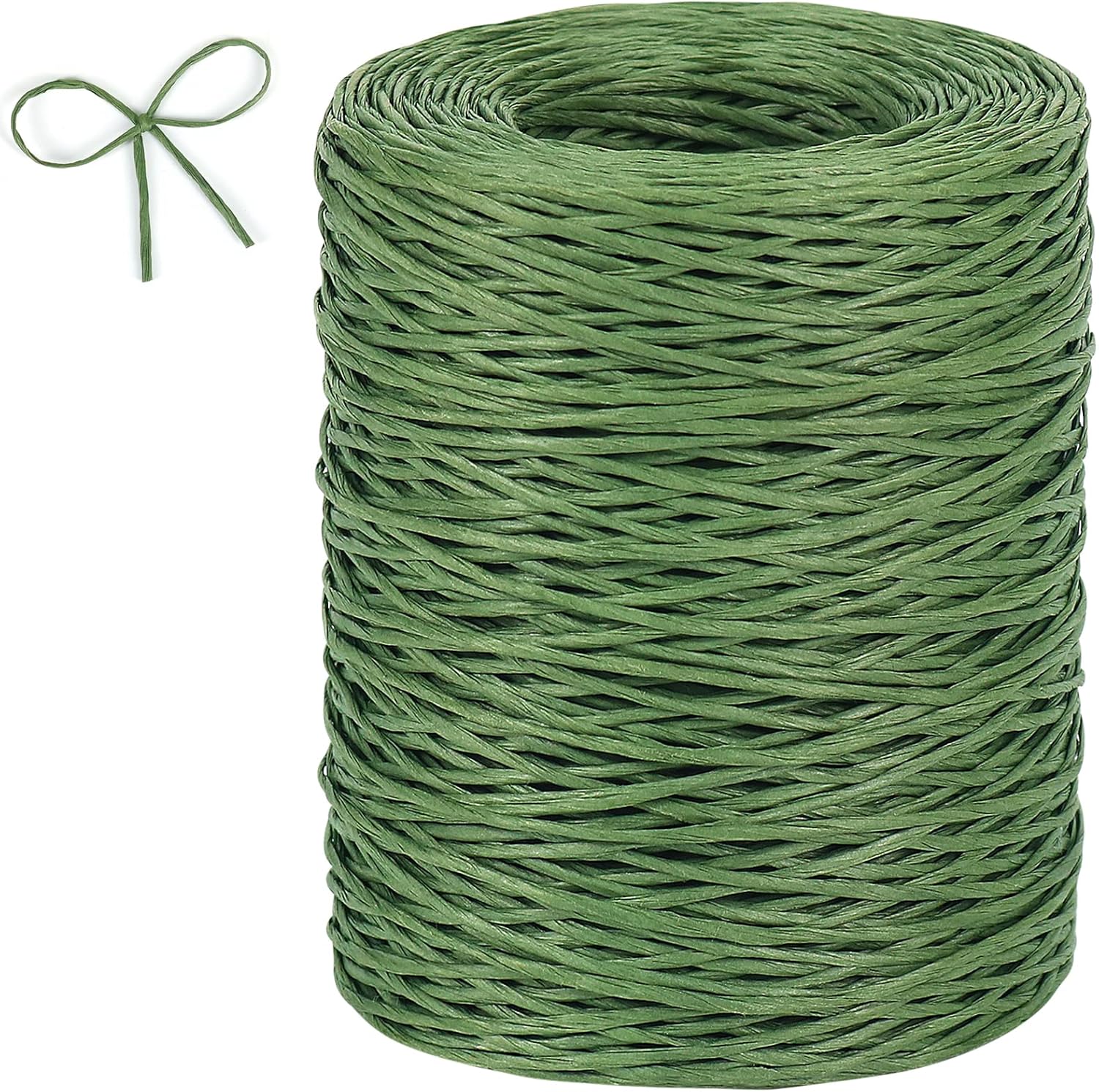 Floral Wire, 656 Feet 2mm Paper Covered Bind Wire for Floral Bouquets, Crowns, Wreath Making, Christmas Ornaments, Garlands, Wedding Decorating, Crafts Green