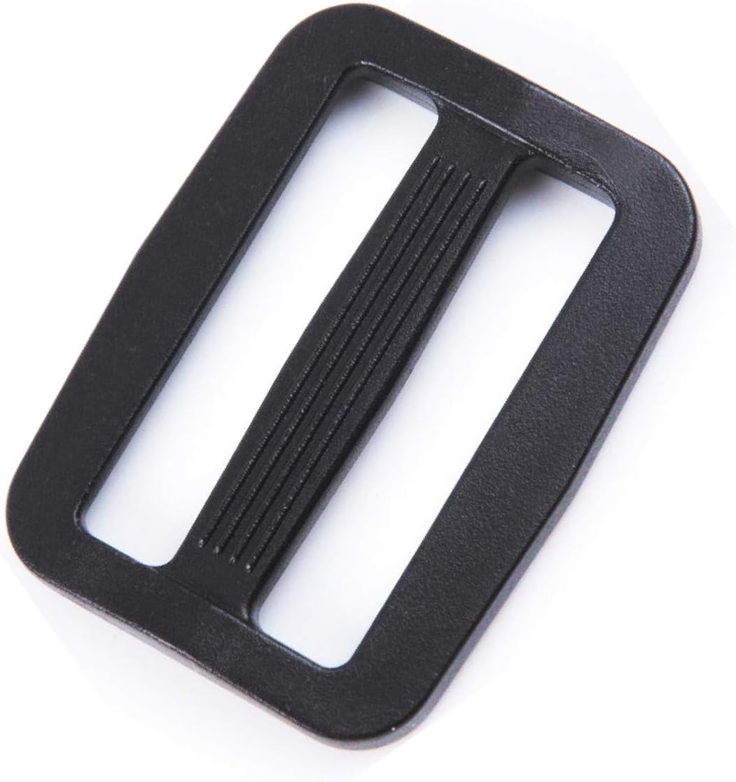 Triglide Slide Buckle 1 Inch Plastic Slide Buckle Webbing Slider for Belt Backpack Bag DIY 50 Piece, Black