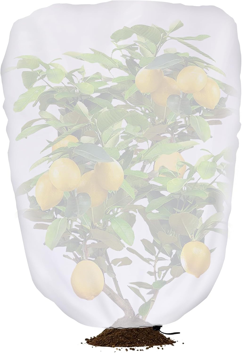 3.3 x 2.6Ft Garden Plant Shade Cover with Drawstring, Non-Woven Garden Shade Sun Protection Plants Cover, White Light Refraction Fruit Tree Sunshade Cloth for Protect Plant from Direct Sunlight