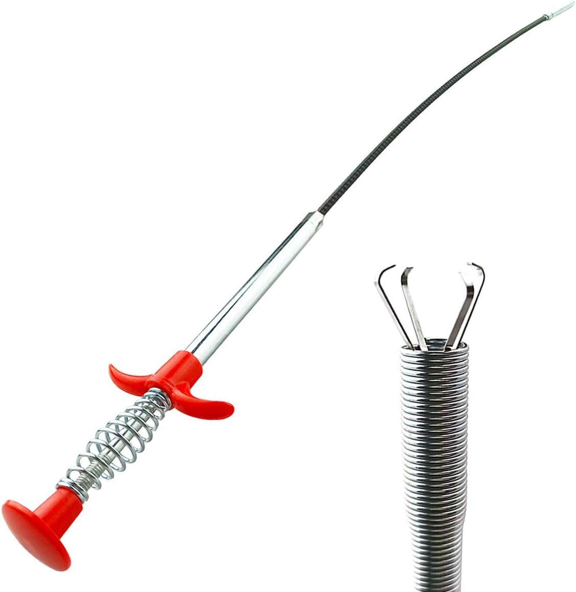 Plumbing Grabber Sink Grabber Flexible Claw Pickup Tool for Litter Pick, Drains, Home Sink, Toilet & Clean Dryer Vents 24inch
